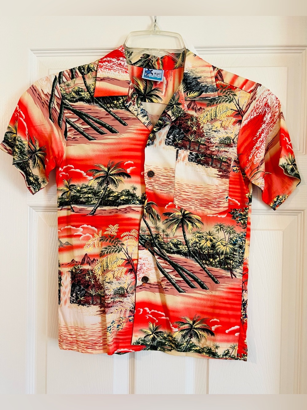 RJC Boys Small Tropical Short-Sleeve Button-Down Shirt